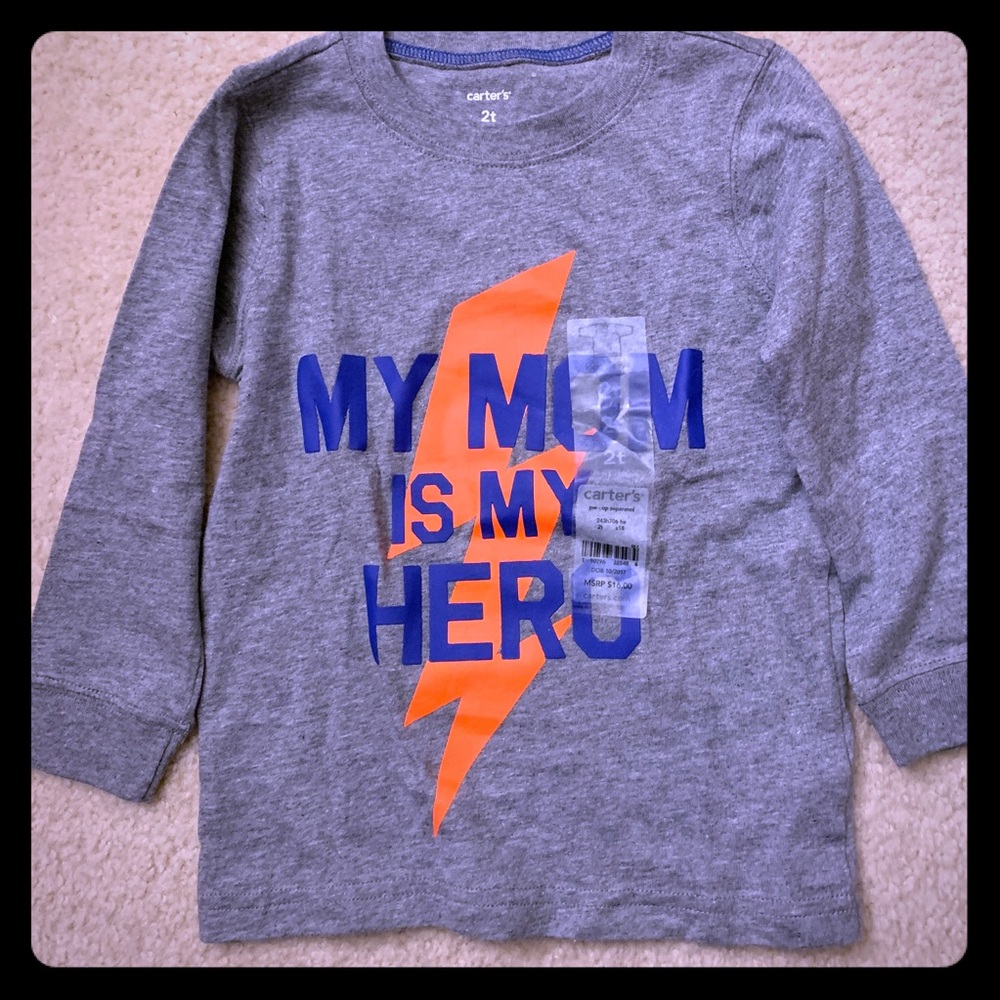 5/$15 My mom is my hero kids shirt